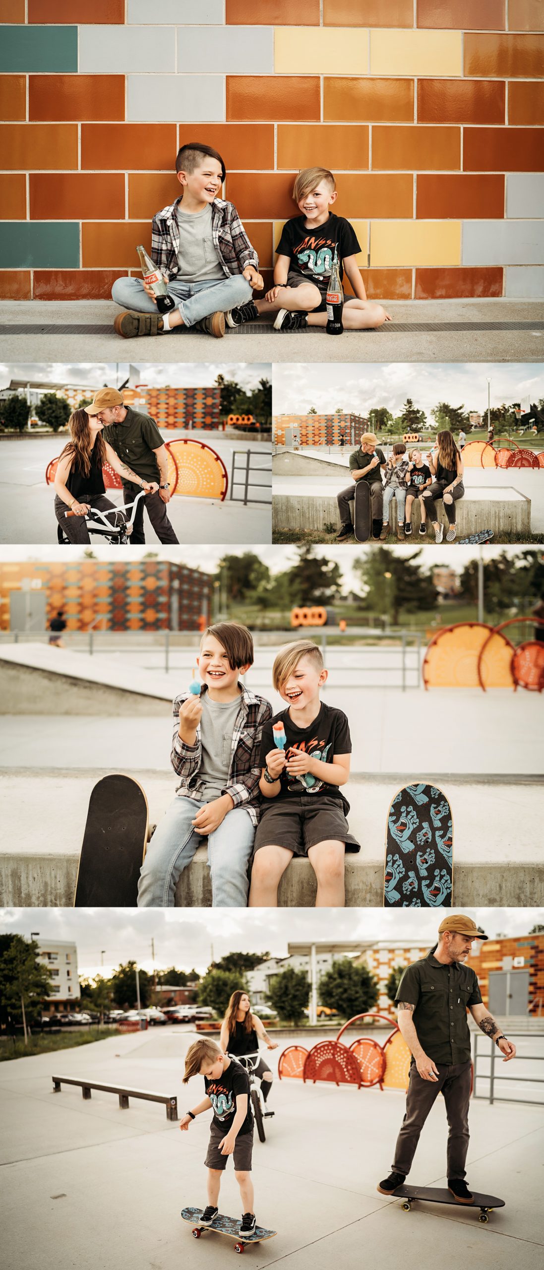 alex morris design family photographer denver colorado, skate park, skateboard